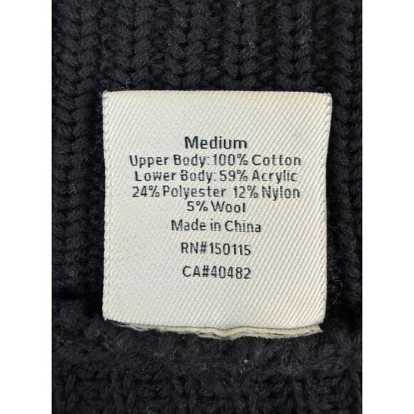 Varley Sweater Willard Half Zip Womens Medium Chunky Knit Pullover Black $178 - Picture 7 of 10